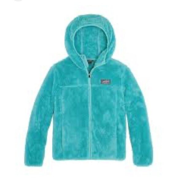 Eddie Bauer Jacket Girls Unisex High Pile Sherpa ZipUp Aurora Turquoise Big Girl - Picture 1 of 7